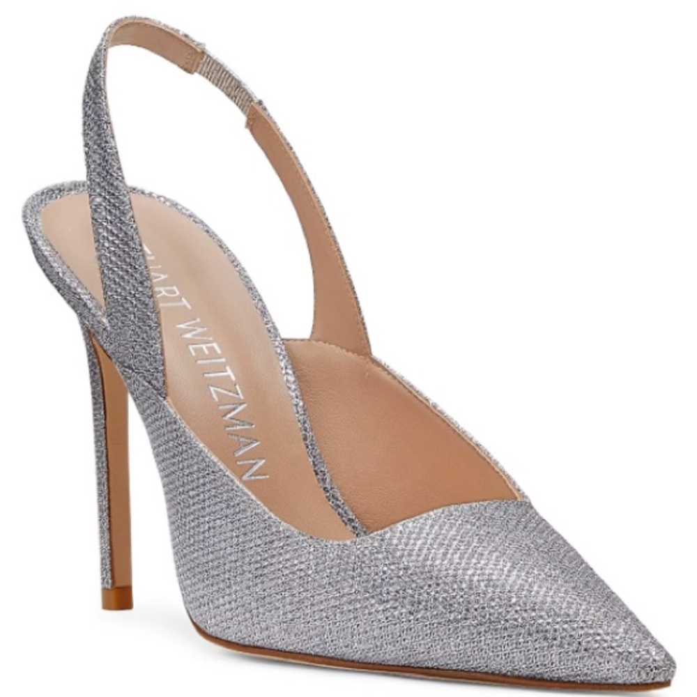 Stuart Weitzman Swarovski Crystal Silver Ava Heels